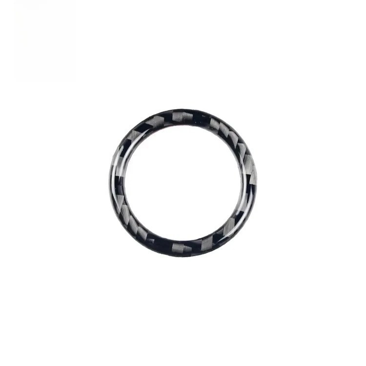 E90 E92 E93 Real Carbon Fiber Auto Interior Parts Engine Button Ring Sticker for